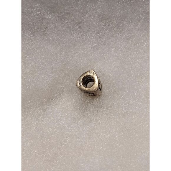 NEW Pandora Alphabet "F" Triangle Block Bead .925 Sterling Silver - Picture 3 of 3